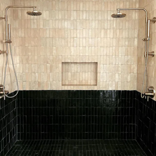 Handcrafted Moroccan Ceramic Tiles – Bejmat 2X6 – CARBON BLACK
