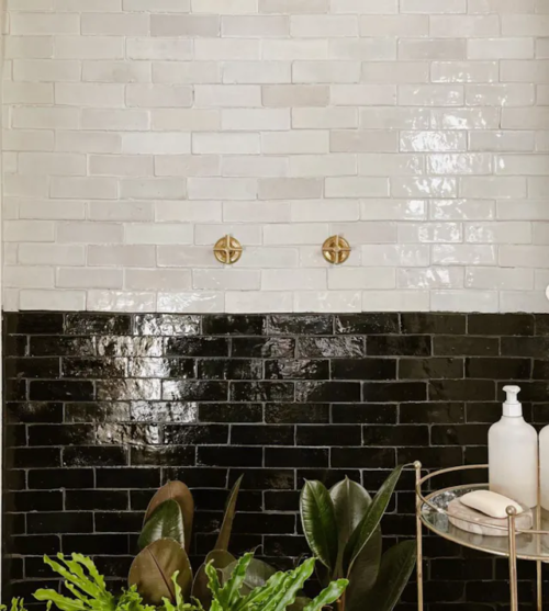 Handcrafted Moroccan Ceramic Tiles – Bejmat 2X6 – CARBON BLACK