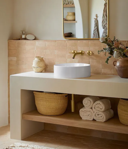 Handcrafted Moroccan Ceramic Tiles – Bejmat 2X6 – UNGLAZED NATURAL