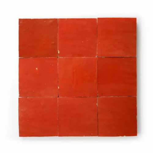Handcrafted Moroccan Ceramic Tiles – Square 4x4 – CAYENNE