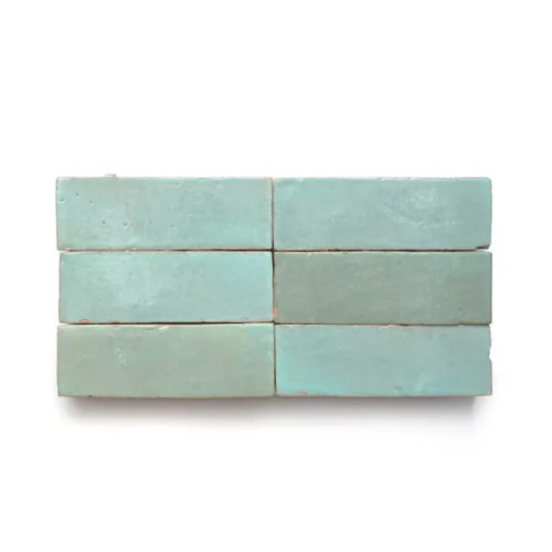 Handcrafted Moroccan Ceramic Tiles – Bejmat 2X6 – ABSINTHE