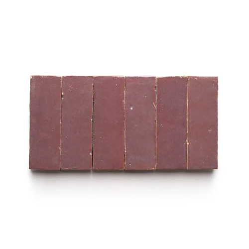 Handcrafted Moroccan Ceramic Tiles – Bejmat 2X6 – PLUM