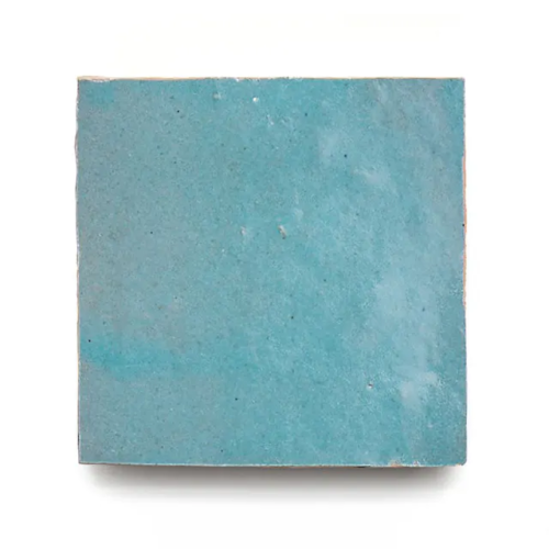 Handcrafted Moroccan Ceramic Tiles – Square 4x4 – GLACIER BLUE