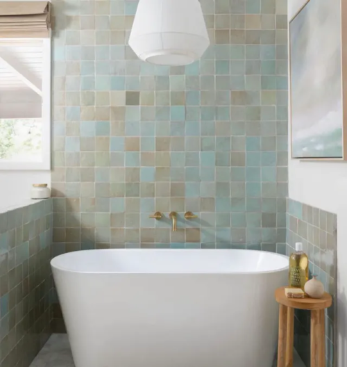 Handcrafted Moroccan Ceramic Tiles – Square 4x4 – ABSINTHE