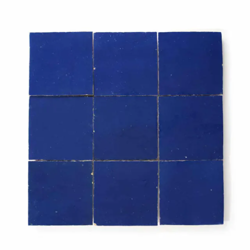 Handcrafted Moroccan Ceramic Tiles – Square 4x4 – MOROCCAN BLUE