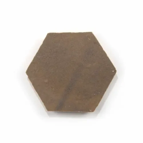 Handcrafted Moroccan Ceramic Tiles – 3.5 Inch Hex – BROWNSTONE