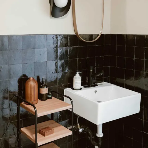 Handcrafted Moroccan Ceramic Tiles – Square 4x4 – CARBON BLACK