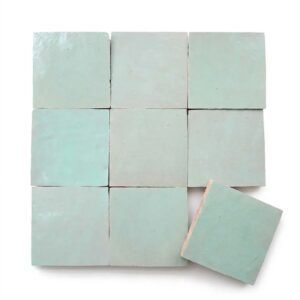 Handcrafted Moroccan Ceramic Tiles – Square 4x4 – ABSINTHE