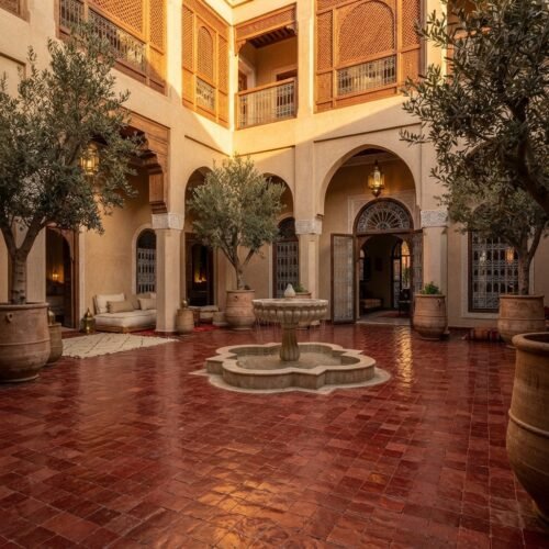 Rouge handmade Moroccan zellige tile – 4x4 square