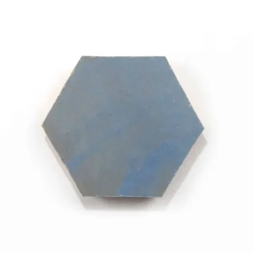 Handcrafted Moroccan Ceramic Tiles – 3.5 Inch Hex – MAYA BLUE