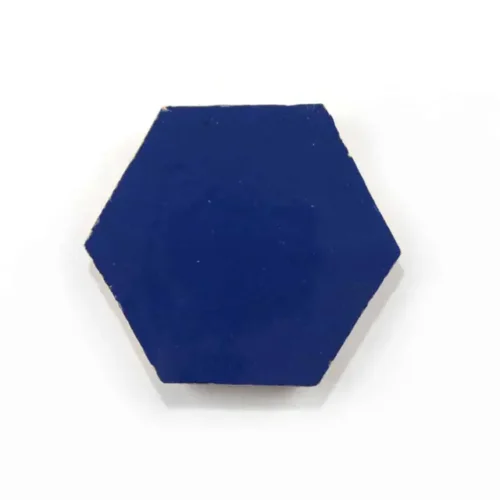 Handcrafted Moroccan Ceramic Tiles – 3.5 Inch Hex – MOROCCAN BLUE