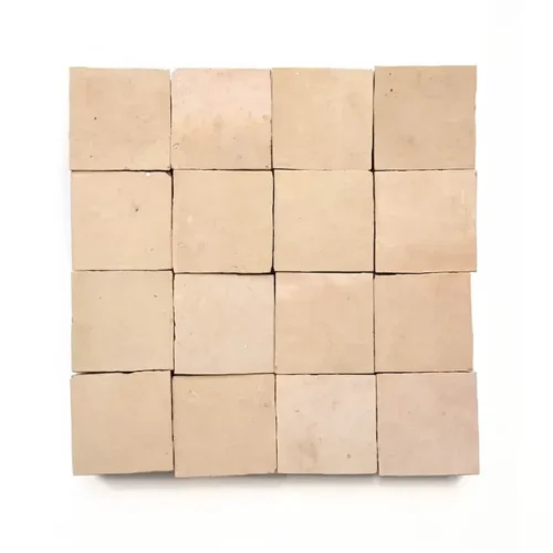 Handcrafted Moroccan Ceramic Tiles – 2x2 – UNGLAZED NATURAL