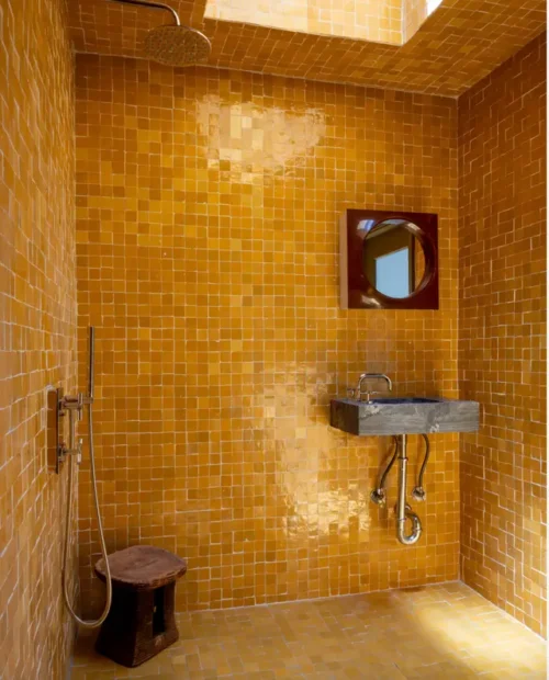 Handcrafted Moroccan Ceramic Tiles – 2x2 – CADMIUM