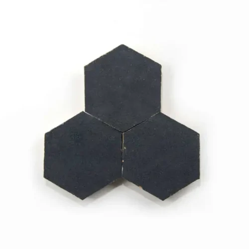 Handcrafted Moroccan Ceramic Tiles – 3.5 Inch Hex – SUPERIOR BLUE HEX