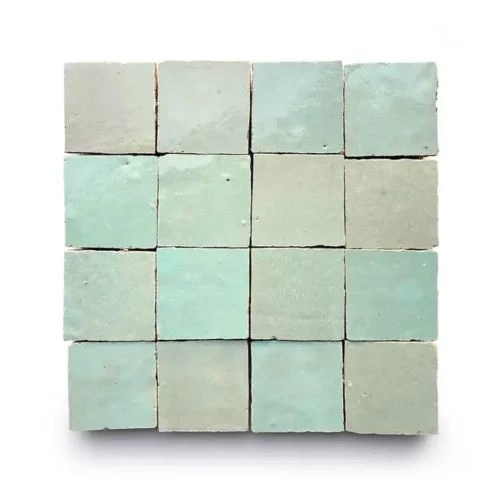 Absinthe 2x2 square zellige tile Absinthe handmade Moroccan zellige tile – 2x2 square