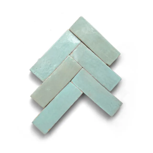 Absinthe handmade Moroccan zellige tile – 2x6 bejmat