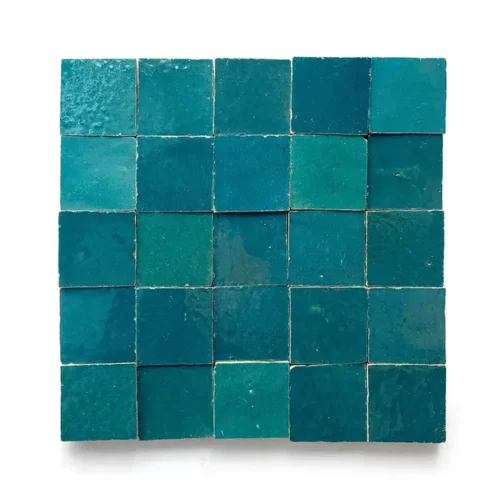 Aegean handmade Moroccan zellige tile – 2x2 square
