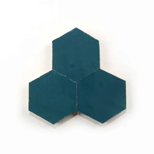 Aegean 3.5 inch hexagon zellige tile Aegean handmade Moroccan zellige tile – 3.5 inch hexagon