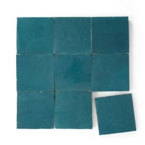 Aegean handmade Moroccan zellige tile – 4x4 square