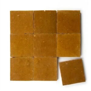 Amber handmade Moroccan zellige tile – 4x4 square