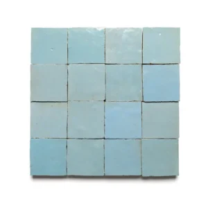 Arcadia Blue handmade Moroccan zellige tile – 2x2 square