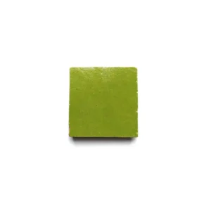 Avocado handmade Moroccan zellige tile – 2x2 square