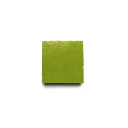 Avocado handmade Moroccan zellige tile – 2x2 square