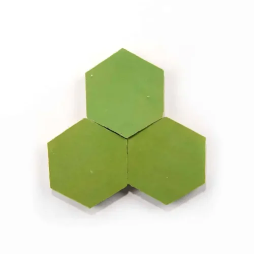 Avocado 3.5 inch hexagon zellige tile Avocado handmade Moroccan zellige tile – 3.5 inch hexagon