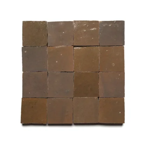 Brownstone handmade Moroccan zellige tile – 2x2 square