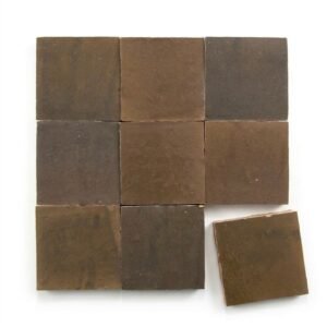 Brownstone handmade Moroccan zellige tile – 4x4 square