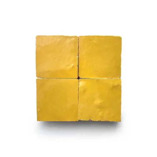 Cadmium 2x2 square zellige tile Cadmium handmade Moroccan zellige tile – 2x2 square