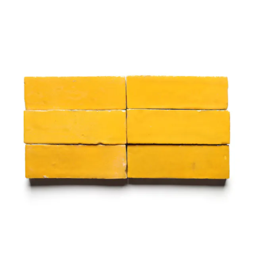Cadmium handmade Moroccan zellige tile – 2x6 bejmat