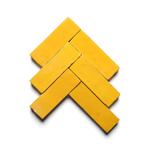 Cadmium handmade Moroccan zellige tile – 2x6 bejmat