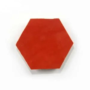 Cayenne handmade Moroccan zellige tile – 3.5 inch hexagon