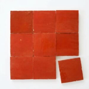 Cayenne handmade Moroccan zellige tile – 4x4 square