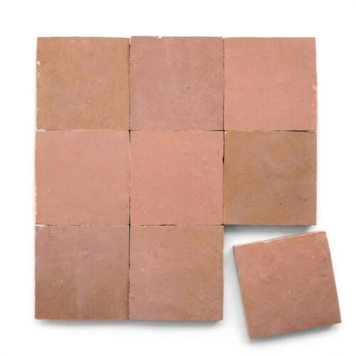 Desert Bloom handmade Moroccan zellige tile – 4x4 square
