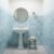 Glacier Blue 2x2 square zellige tile installation