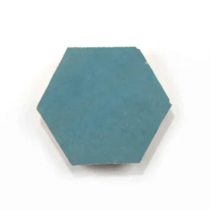 Glacier Blue handmade Moroccan zellige tile – 3.5 inch hexagon