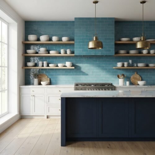 glacier-blue-bejmat-2x6-zellige-tile-project Glacier Blue bejmat 2x6 zellige tile installation