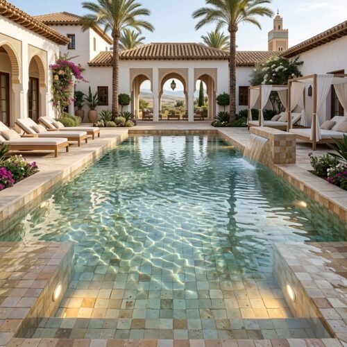 Glazed Earth handmade Moroccan zellige tile – 4x4 square