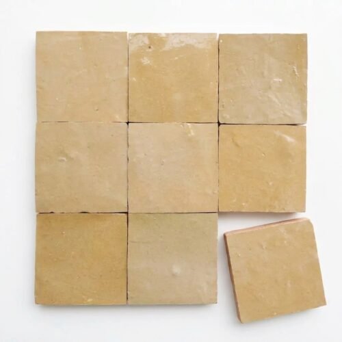 Glazed Earth handmade Moroccan zellige tile – 4x4 square