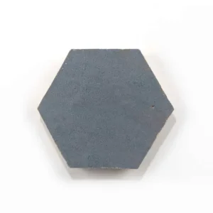 Graphite Grey handmade Moroccan zellige tile – 3.5 inch hexagon