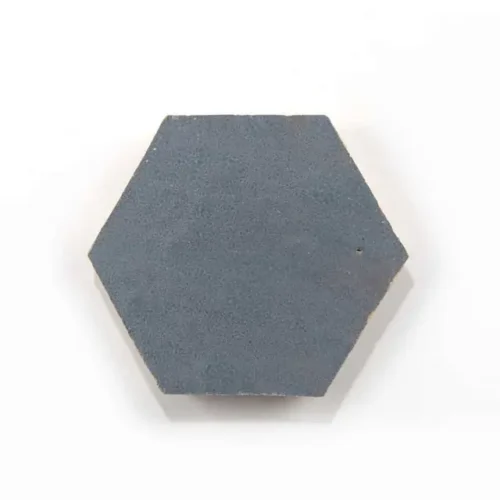 Graphite Grey handmade Moroccan zellige tile – 3.5 inch hexagon