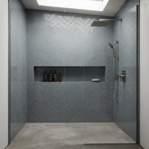graphite-grey-bejmat-2x6-zellige-tile-project Graphite Grey bejmat 2x6 zellige tile installation