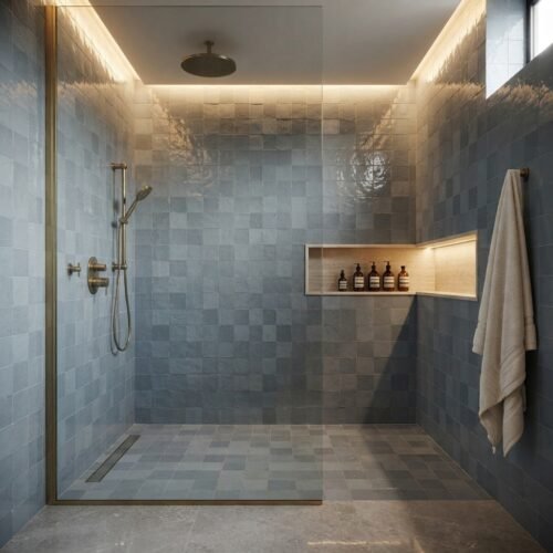 Maya Blue 4x4 square zellige tile Maya Blue handmade Moroccan zellige tile – 4x4 square