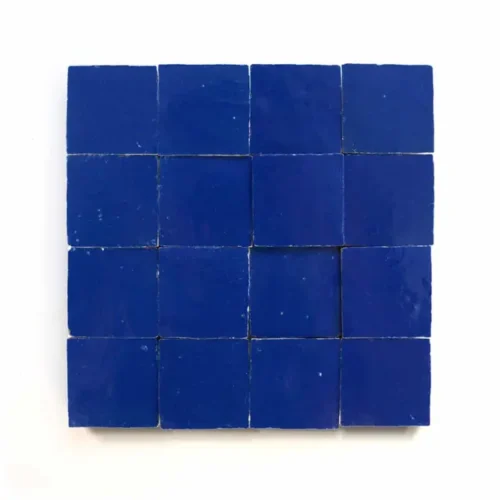 Moroccan Blue handmade Moroccan zellige tile – 2x2 square