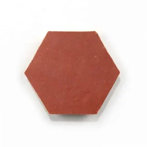 Nana's Lipstick handmade Moroccan zellige tile – 3.5 inch hexagon