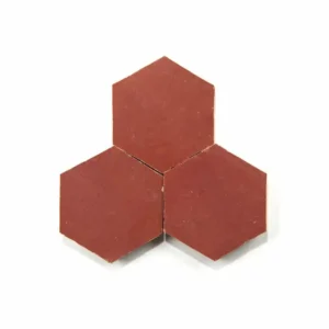 Nana's Lipstick handmade Moroccan zellige tile – 3.5 inch hexagon