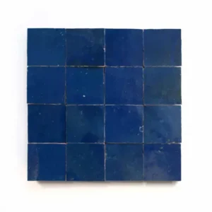 Night Blue 2x2 square zellige tile Night Blue handmade Moroccan zellige tile – 2x2 square