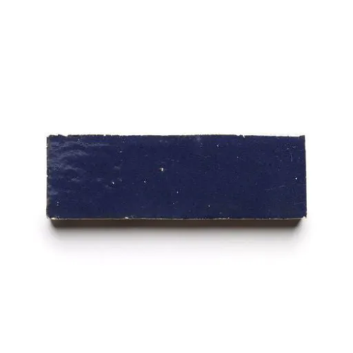 Night Blue handmade Moroccan zellige tile – 2x6 bejmat